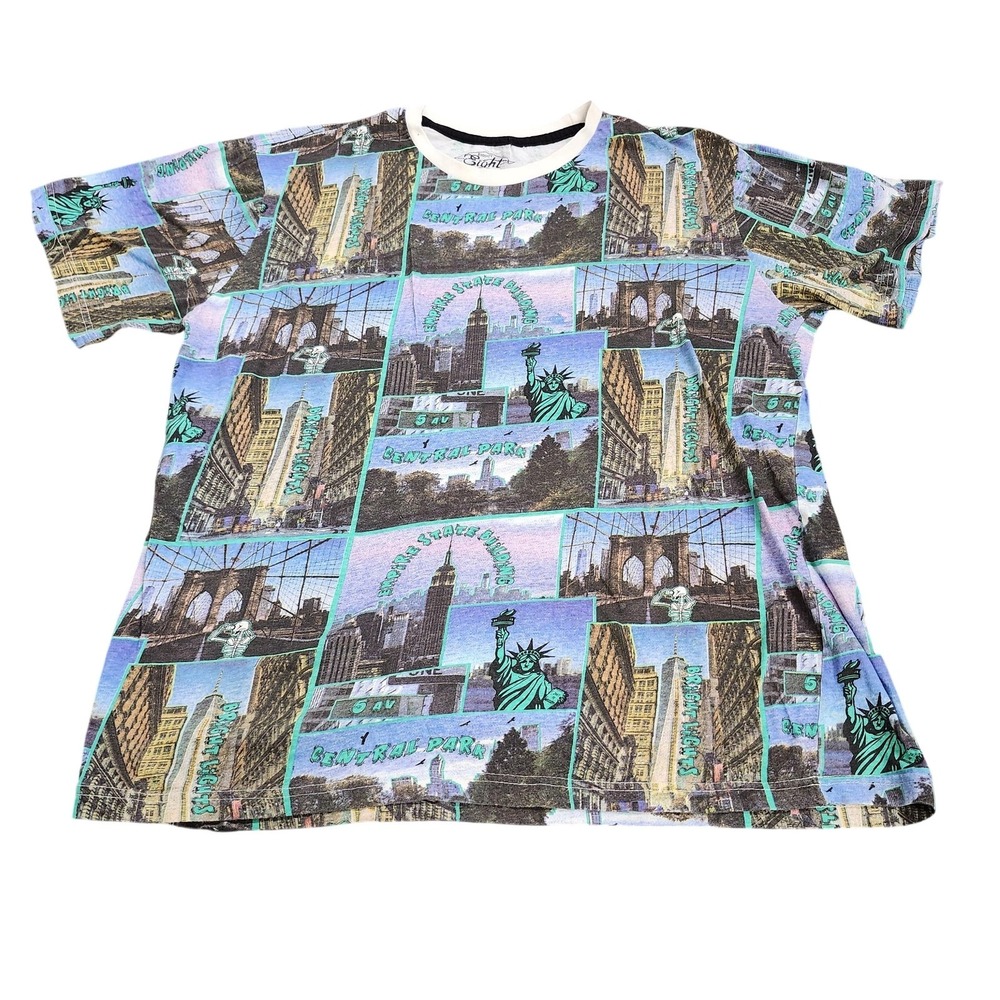 Eighty Eight Shirt Mens XL New York City Allover Graphic Tee Travel Top